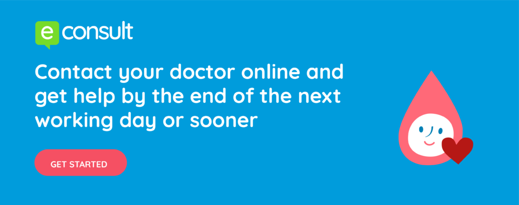 Contact your doctor online and get help by the end of the next working day or sooner